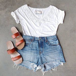 Anthropologie Meadow Rue Amabelle Top Gray Small